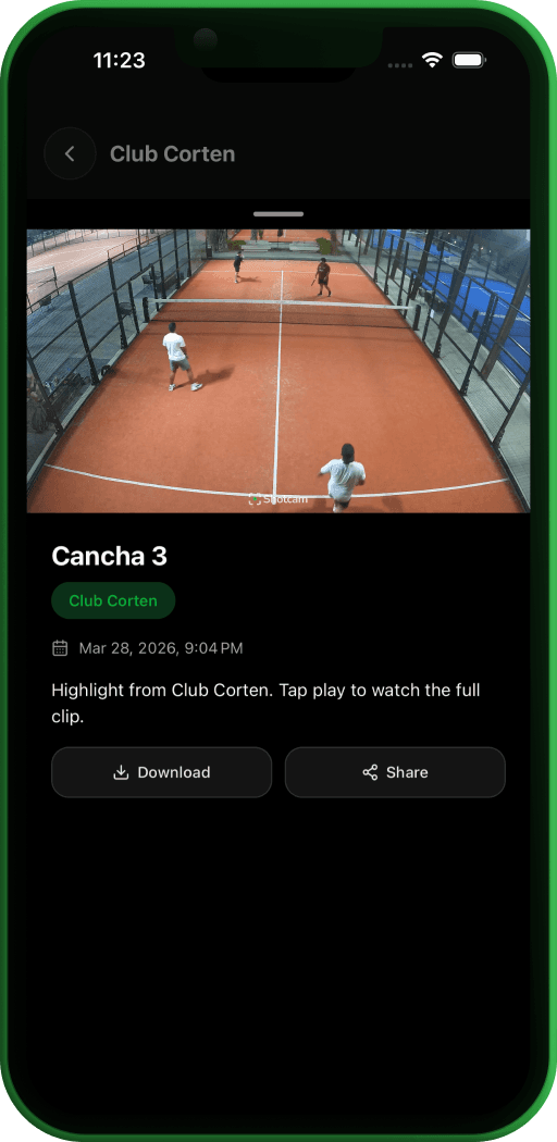 Shotcam app showing your highlight
